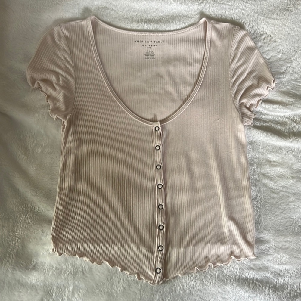 Crop top short sleeve blouse